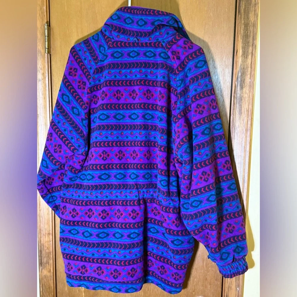 HEAD Women’s Vibrant Patterned Teddy Jacket - Purple and Blue - Picture 4 of 4